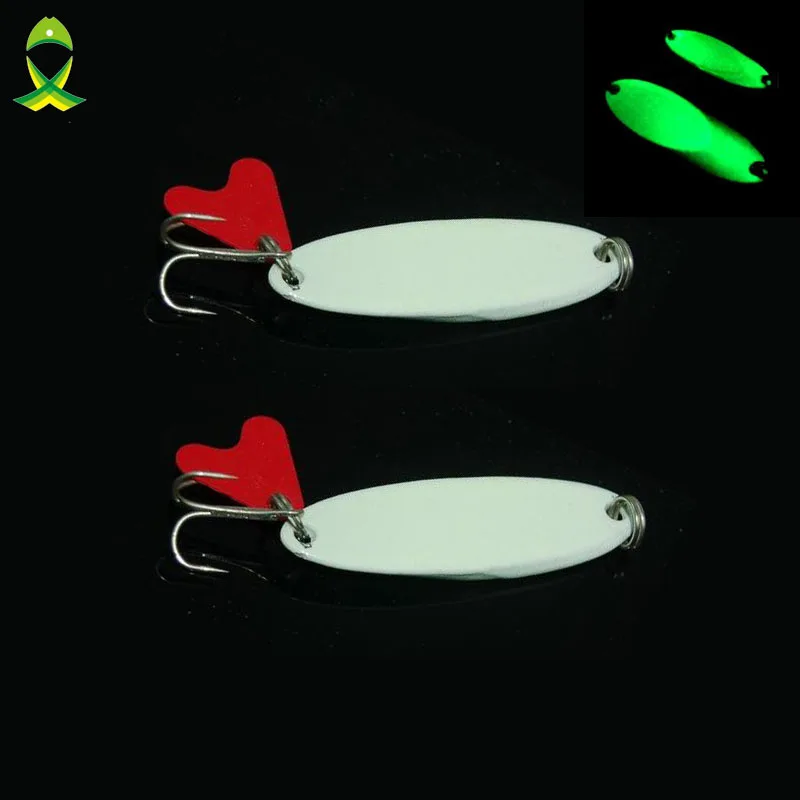 

JSM 10pcs/lot Luminous metal Fishing Lures Artificial Bait with Treble Hook Baits Jigging Wobbler Lure Fishing Tackle 5g-40g