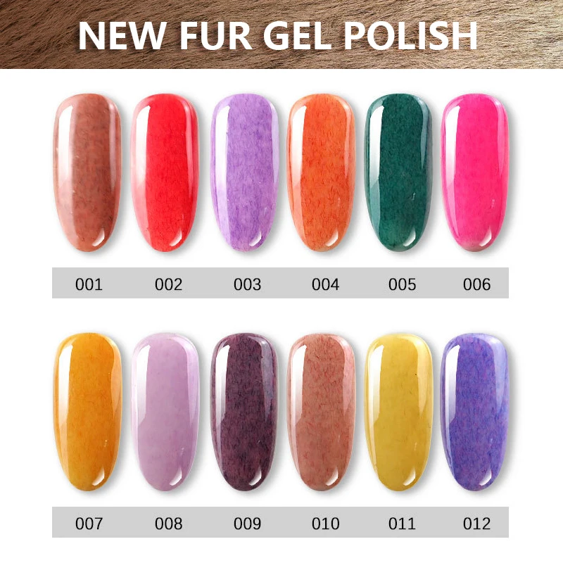MSHARE 1kg Faux Fur Nail Gel Polish Hybrid Paint Varnishes Art UV Enamel 36 Colors | Красота и здоровье