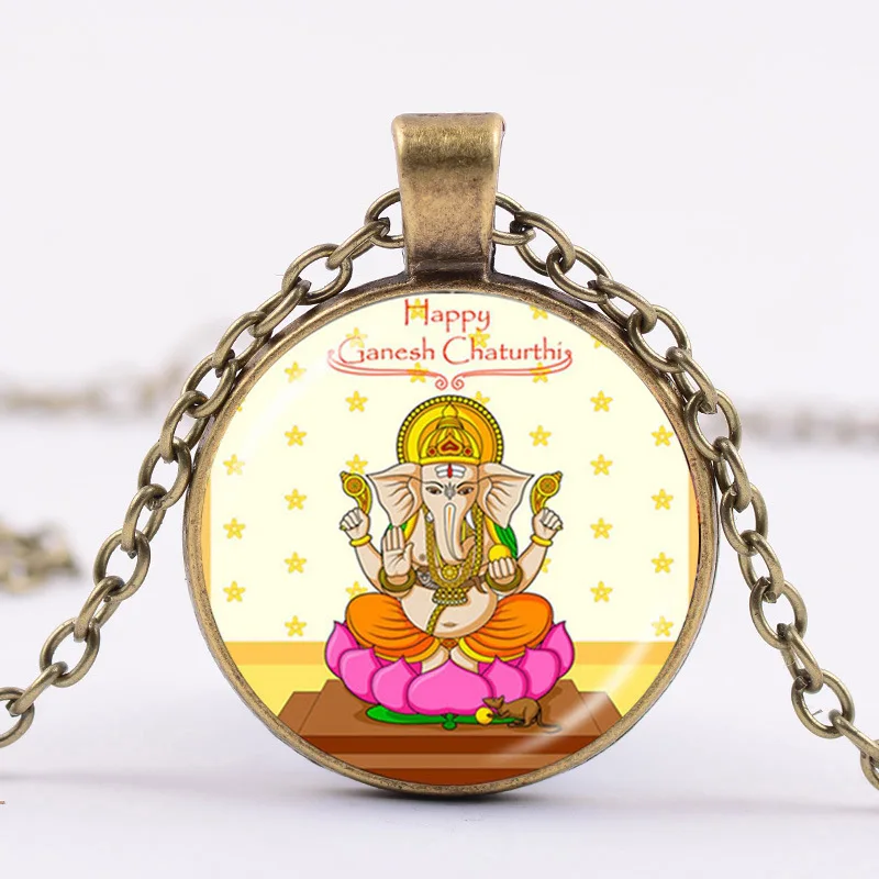Новый Ганеша ожерелье Бог кулон амулет индуистский слон Цепочки и ожерелья Будды
