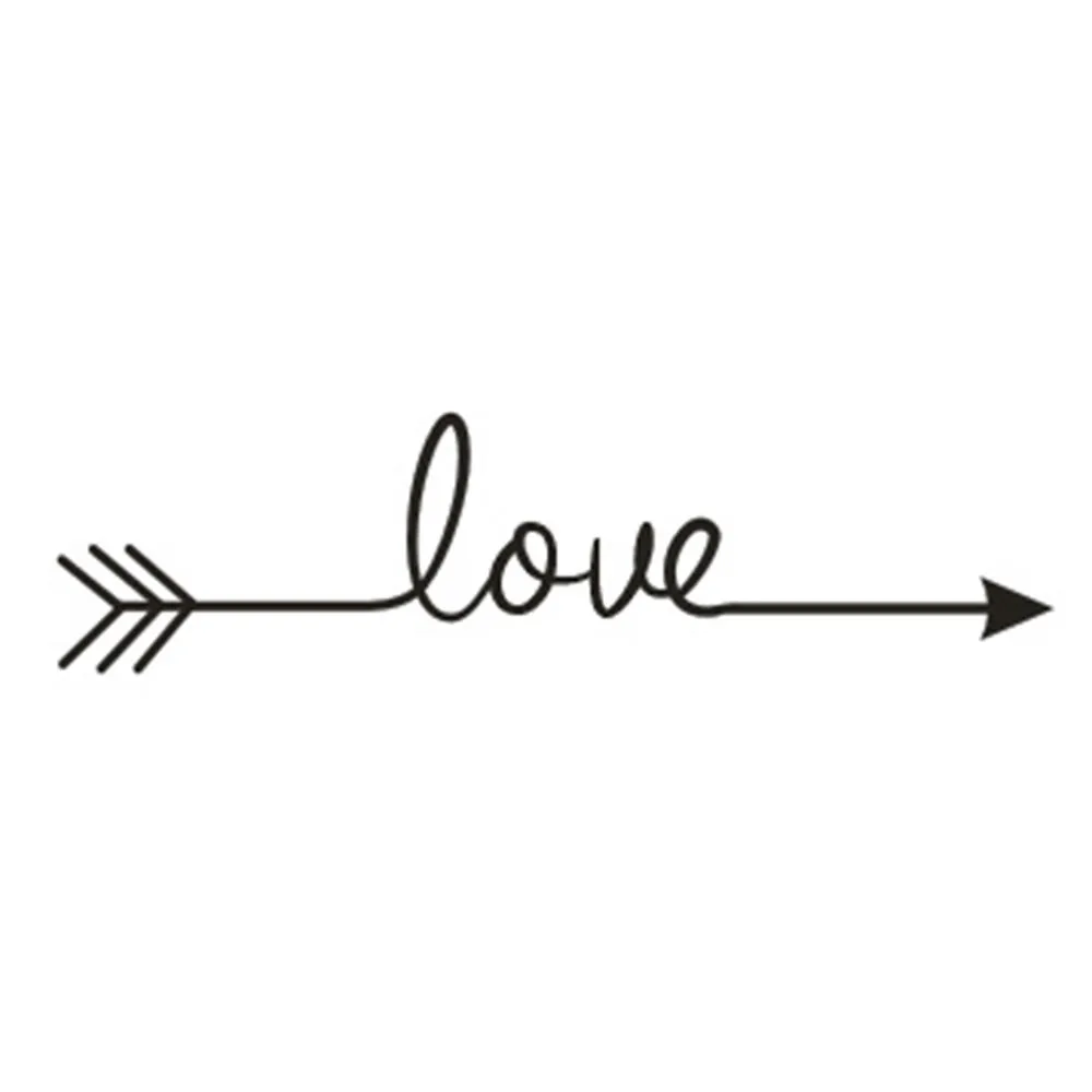 Модная Настенная Наклейка с надписью Love Arrow Виниловая наклейка для гостиной