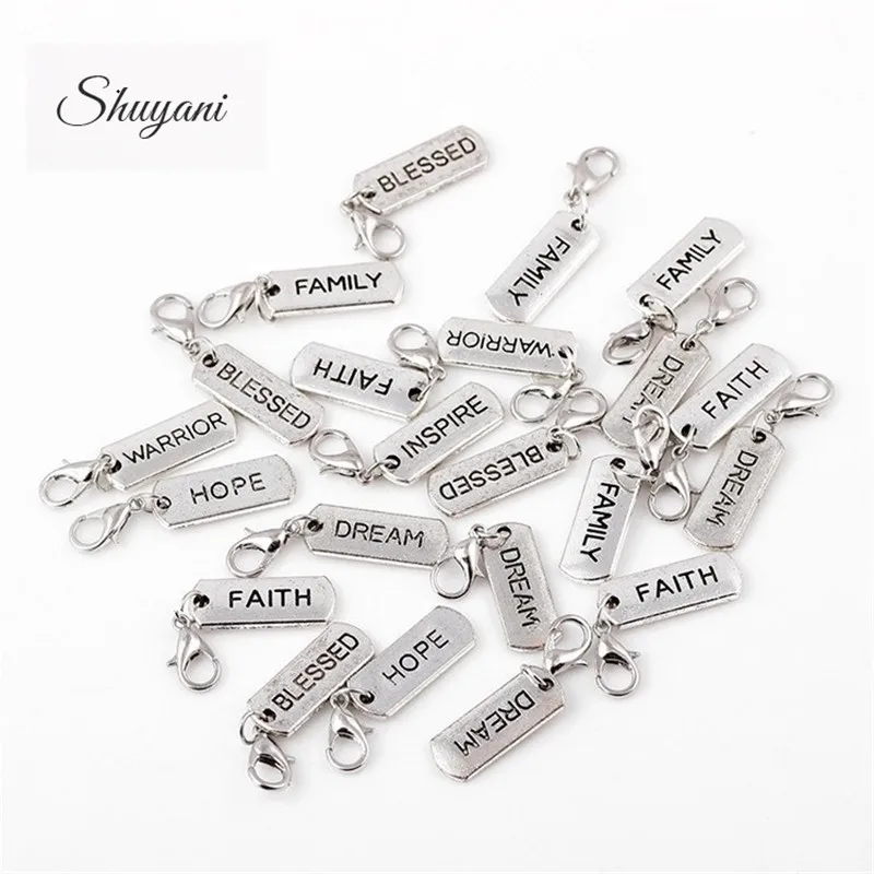 20 шт./лот лидер продаж смешанные товары бирка слова подвесные шармы для