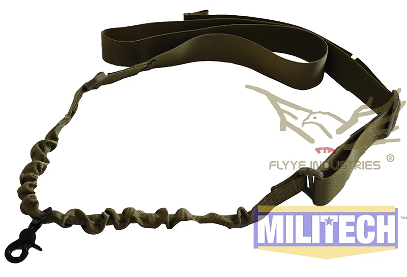 Khaki MILITECH Военная Спецификация Тактическая Винтовка одмночный слинг FLYYE FY-SL-S001 одноточечный ремень безопасности для винтовки пулемет - Цвет: Khaki