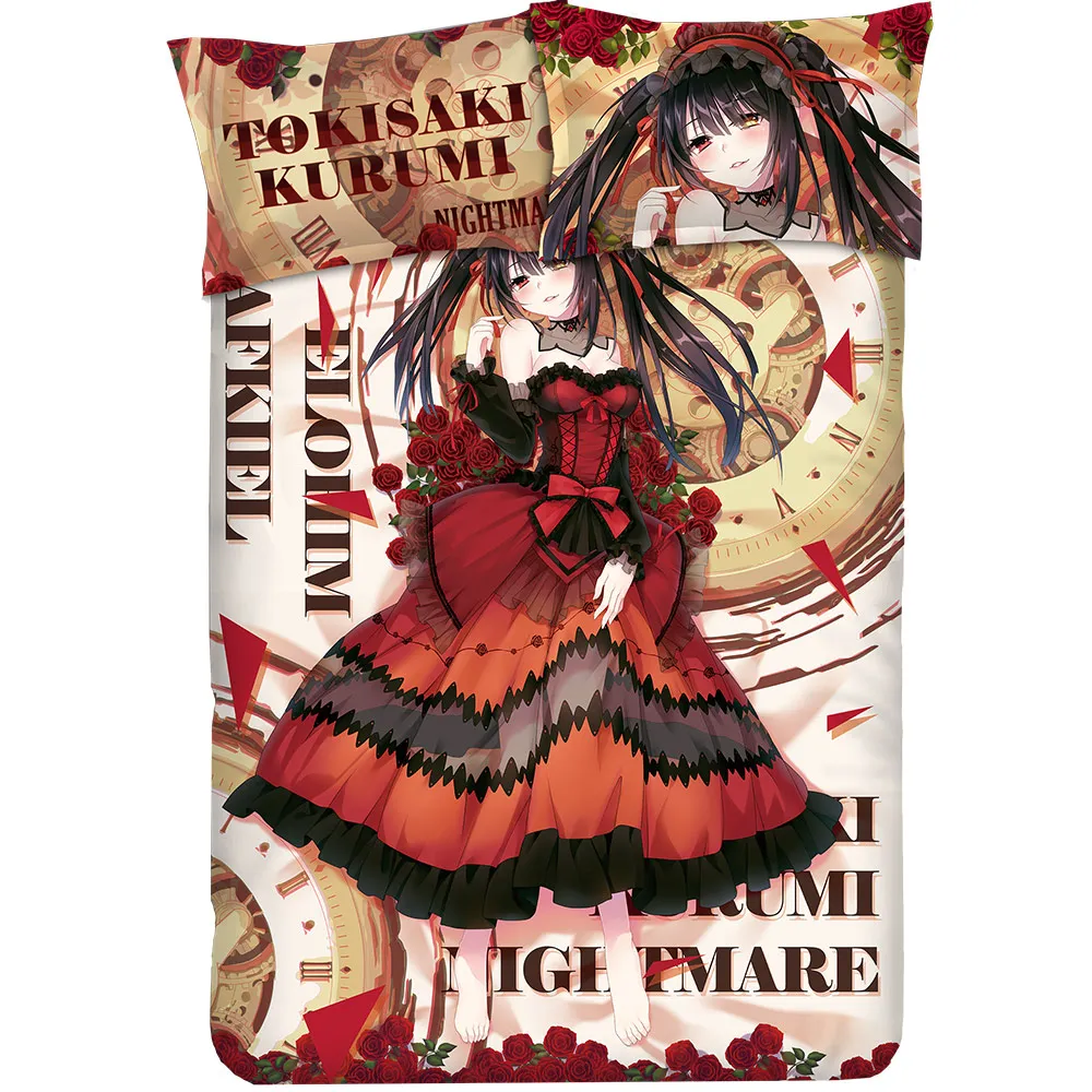Аниме JK DATE A LIVE Tokisaki Kurumi кошмар косплей мультфильм Постельное белье наборы
