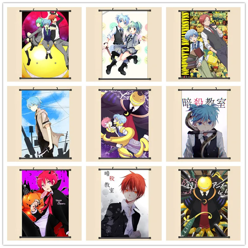 Ansatsu Kyoushitsu убийства классная комната для стен древний свиток живопись 40x60 картина