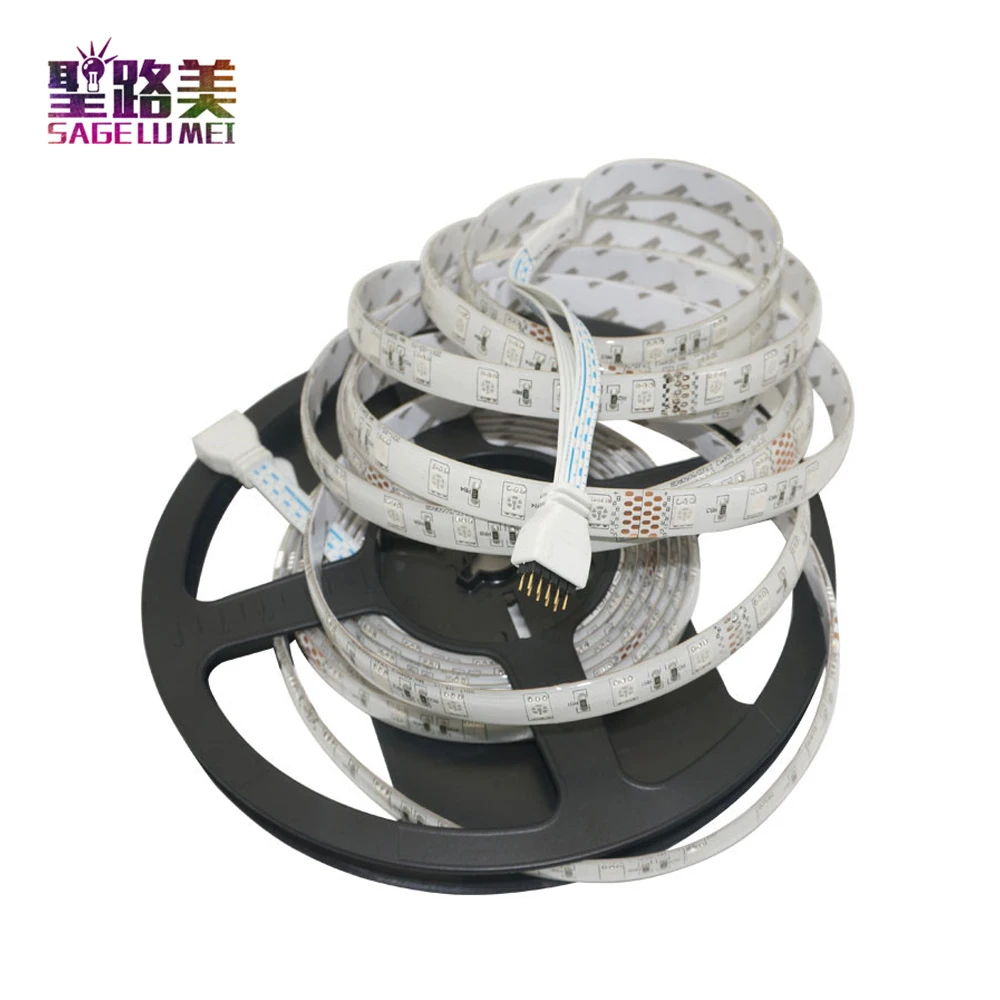 DC12V 5 м скачки светодиодные полосы SMD5050 54 светодиодов/M водонепроницаемый гибкие