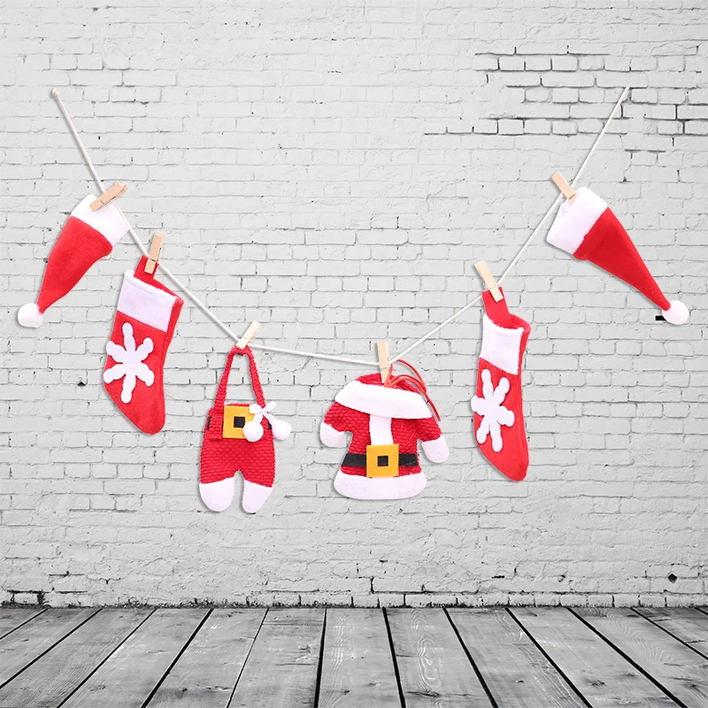 

2019 New Year DIY Christmas Day Decorations Xmas Fireplace Ornament Christmas DIY Flags birthday Party Halloween1pcs/lot AB266
