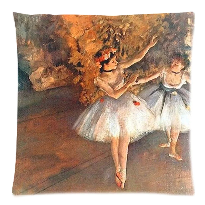 18 &quot* 18&quot квадрат Edgar Degas балетная картина с танцами полиэстер наволочка для