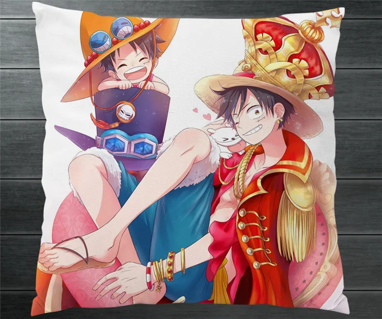 Аниме One Piece ASL Ace Sabo Luffy двухсторонний 40x40 см наволочка чехол для подушки Чехол