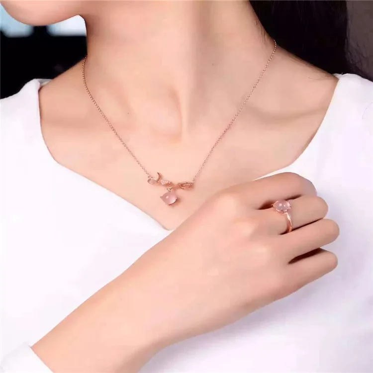 KJJEAXCMY boutique jewels S925 Серебряная Инкрустация платина розовое золото Гибискус