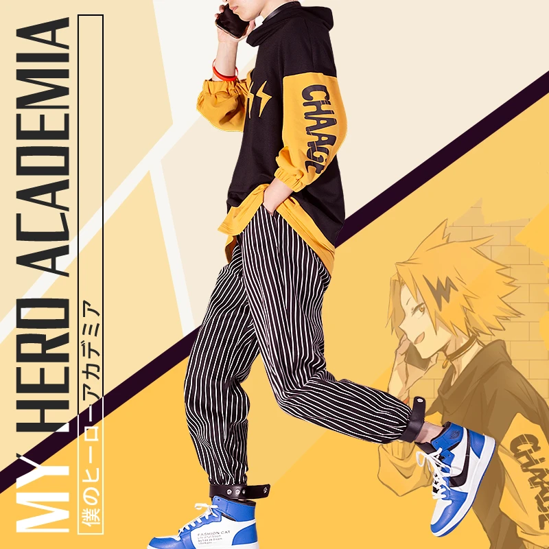 Мужской костюм для костюмированной вечеринки Boku no Hero academic Kaminari Denki модное