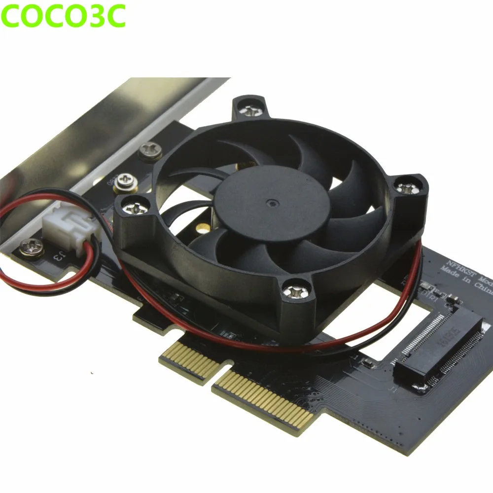 Компьютерная шина PCI-e 4x до M ключ M.2 SSD адаптер для SAMSUNG 950 PRO SM951 NGFF PCI express SSD к настольному компьютеру материнская плата с вентилятором охлаждающего