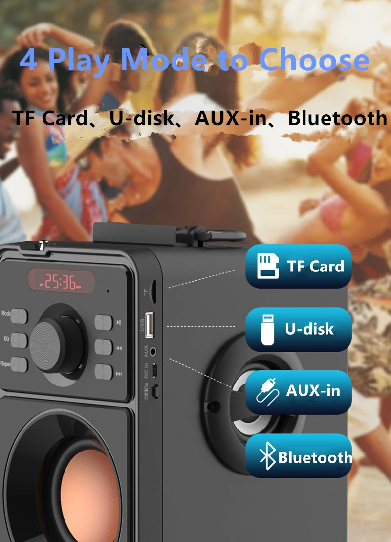 Abuzhen 2,1 сабвуфер Bluetooth динамик портативный беспроводной динамик s стерео Открытый Саундбар мощная поддержка Bluetooth TF AUX USB