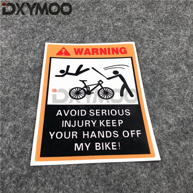Автомобильный Стайлинг забавная наклейка для велосипеда предупреждающая