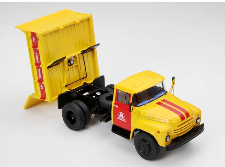 Out Of Print New Die Cast Metal 1/43 Yellow Russian Soviet Truck Desktop Display Collection Model Toys For Children