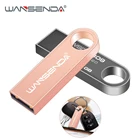 WANSENDA металлический USB флеш-накопитель, 32 ГБ, 128 ГБ, 64 ГБ, 16 ГБ, 8 Гб