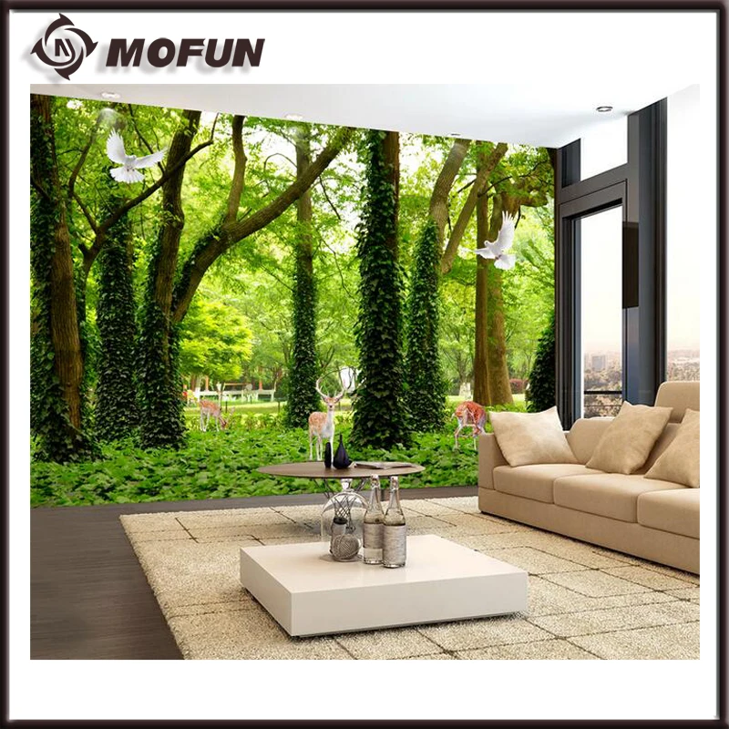 Пользовательские 3D первобытном лесу настенная фото стены Бумага Декорации для