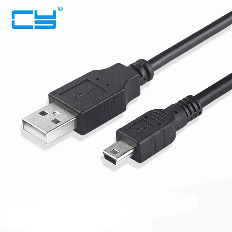 0.3m 0.5m 150cm 3 Meters 5m 2.0 Mini USB Charger Power Cable Cord For Camera Sony PS3 Controller Pure Copper E2shopping