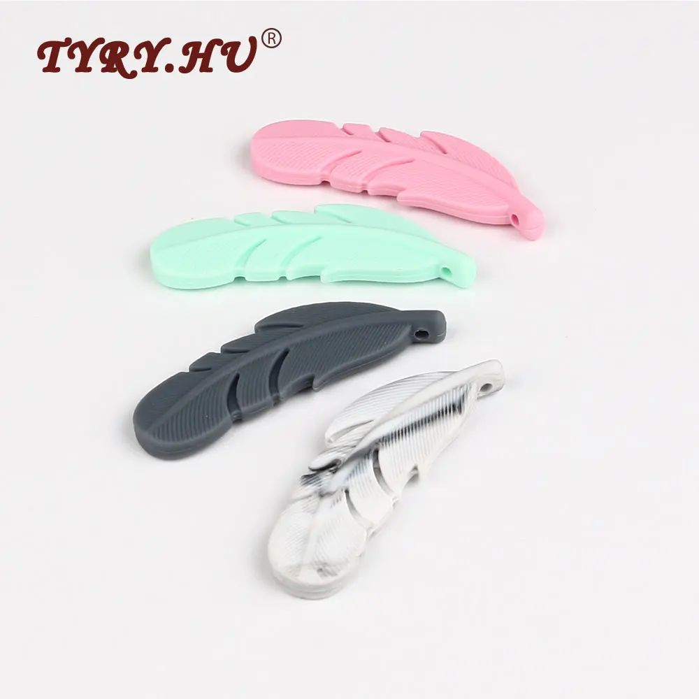 20 шт./лот Пищевая силиконовая подвеска прорезыватель для зубов 18 мм * 56 6 5 мм|beads