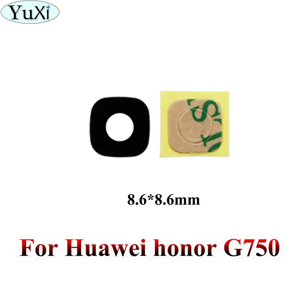 Honor G750 Юйси для huawei Honor 7C 7i 7A 6x 6A 5C 5x 4A 4x 3C 6 V8 V9 8x10 6 Plus играть стеклянный объектив задней камеры с помощью клейкой Стикеры - Цвет: Honor G750