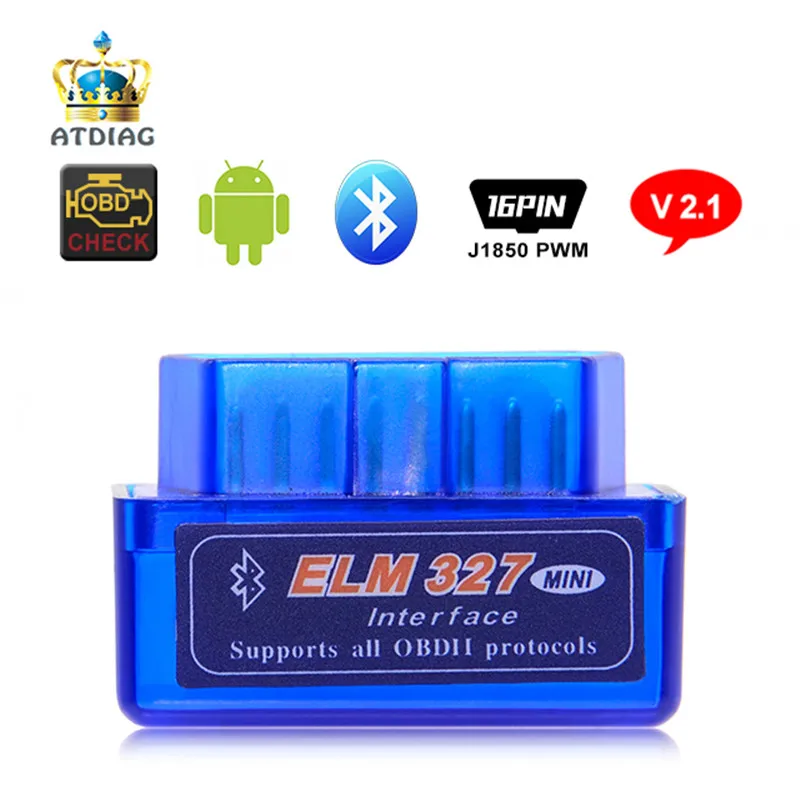 10 шт. Elm327 Bluetooth OBD2 V2.1 Elm 327 Android автомобильный адаптер сканер OBD 2 Elm-327 OBDII