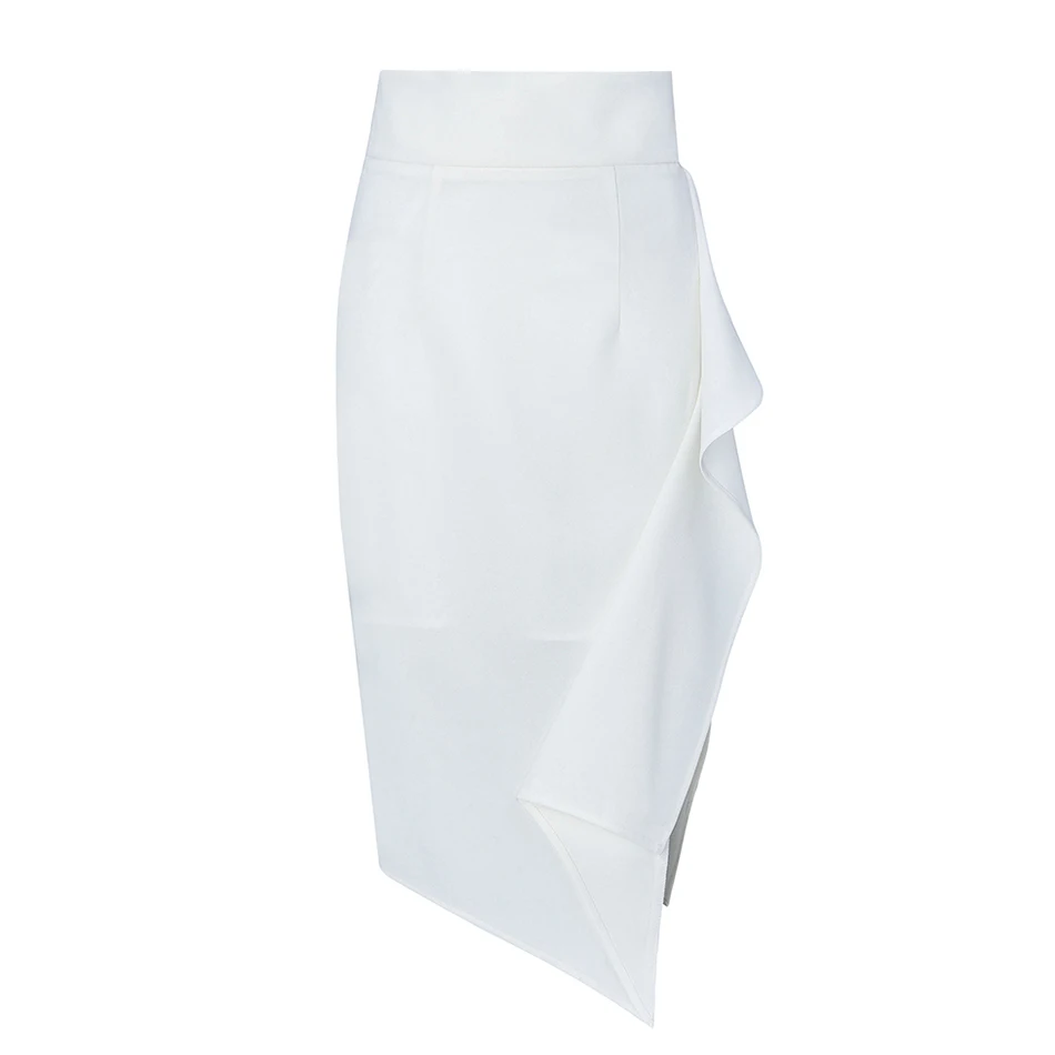Новинка Летняя женская облегающая юбка знаменитостей для вечеринки белая с