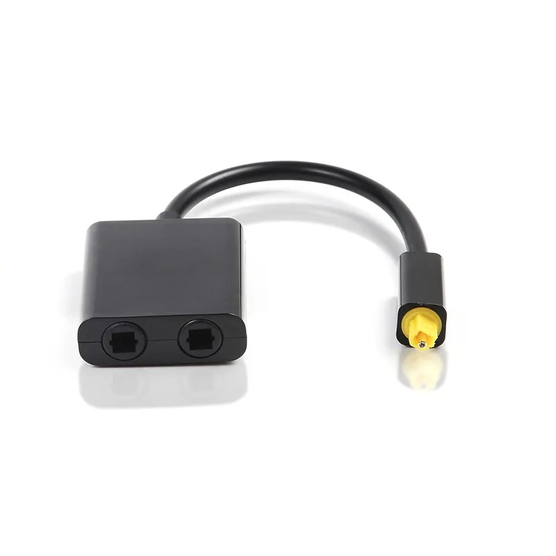 

1 to 2 Digital SPDIF Optical Audio Splitter 2 Way Toslink Splitter Adapter 1 input 2 Output SPDIF Optical Cable Splitter Hub
