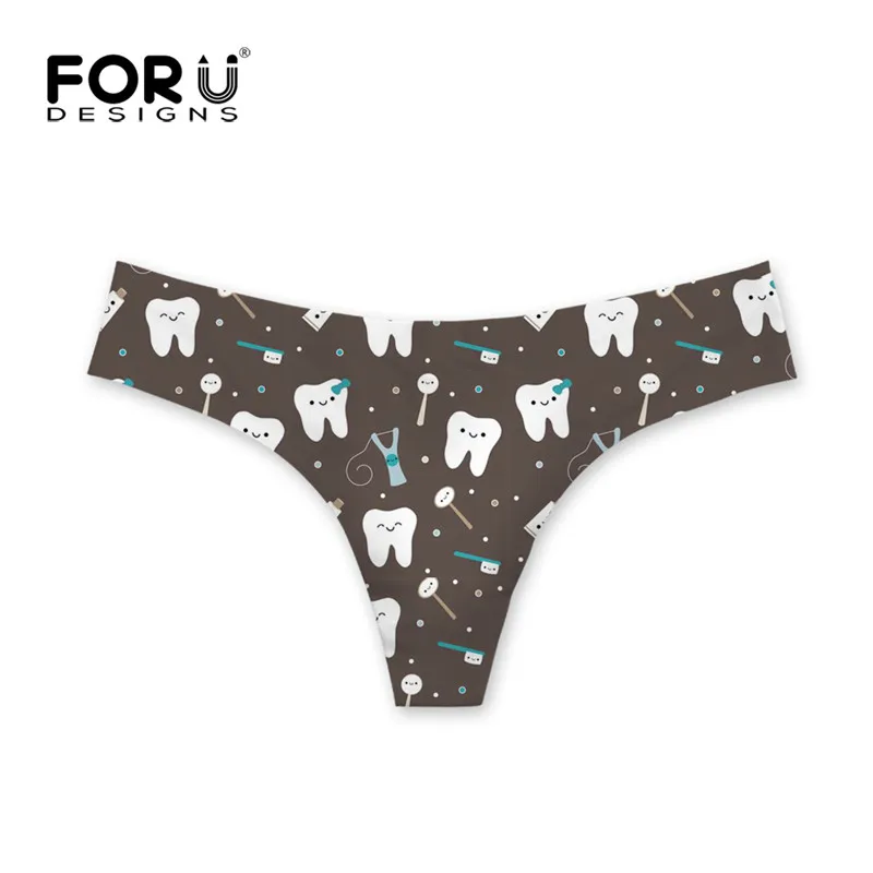 Модные сексуальные женские стринги FORUDESIGNS трусики забавное нижнее белье с зубным