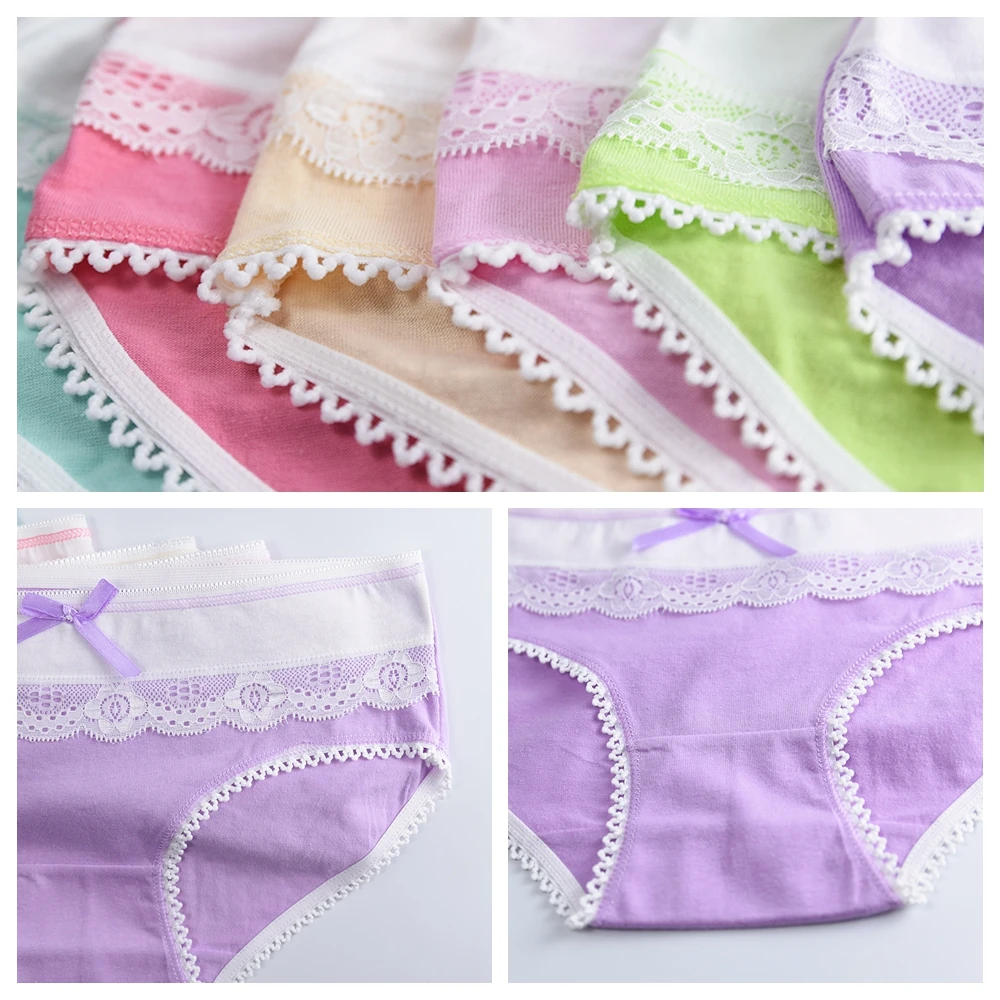 Шорты набор из 4 шт. хлопок нижнее белье для девочки до подростка детские мягкие