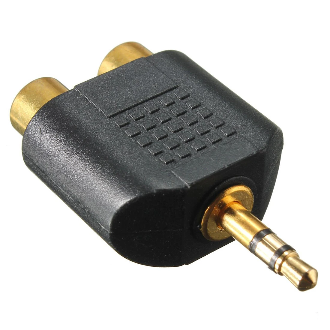 Новый 1/8 &quot3 5 мм Джек 2 адаптер RCA Y сплиттер стерео штекер 2x женский золотой мини |