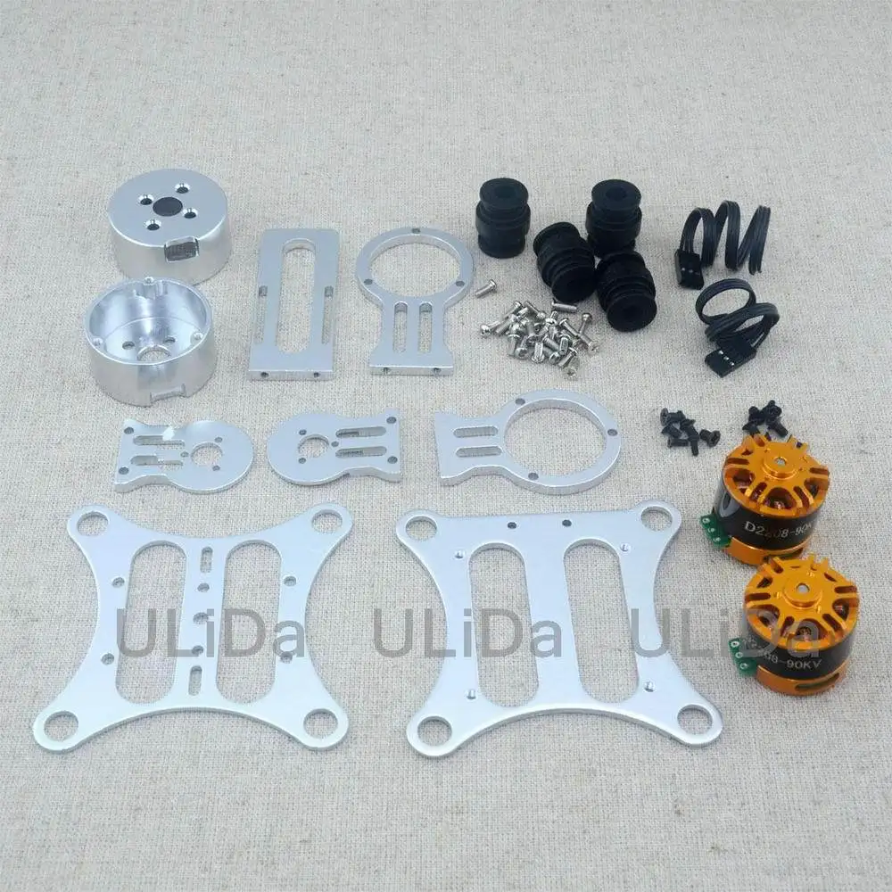 

2-Axis CNC Metal Brushless Camera Gimbal Mount Kit +2pcs 2208 70T Motor For DJI Phantom 1/2 Walkera QR X350 Gopro2 3 FPV