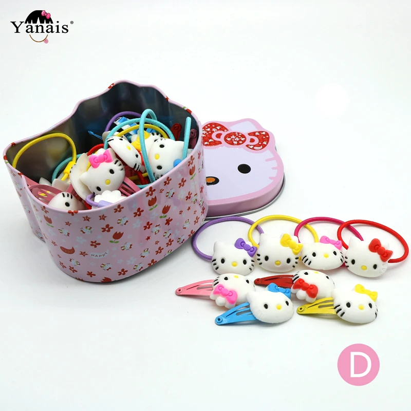 50 шт. в коробке hello kitty бант заколки шпильки аксессуары для девочек лента бант для волос рождественские украшения закол