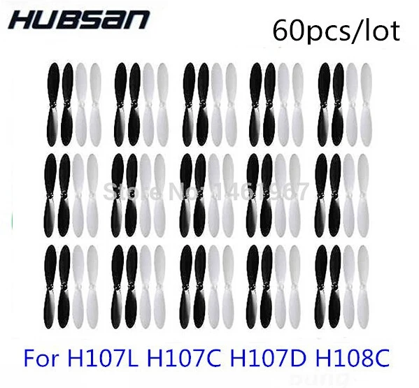 60 шт. Hubsan X4 Квадрокоптер H107L H107C H107D JXD385 винты квадрокоптера H107 A02 лезвие пропеллеры
