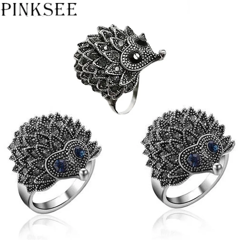 Кольцо для домашних животных PINKSEE с черным кристаллом три цвета украшения