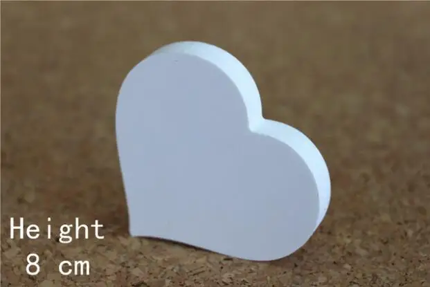 Искусственные деревянные белые буквы 8 см Алфавит ZAKKA свадебное украшение дома Имитация дерева буквы - Цвет: heart  8cm