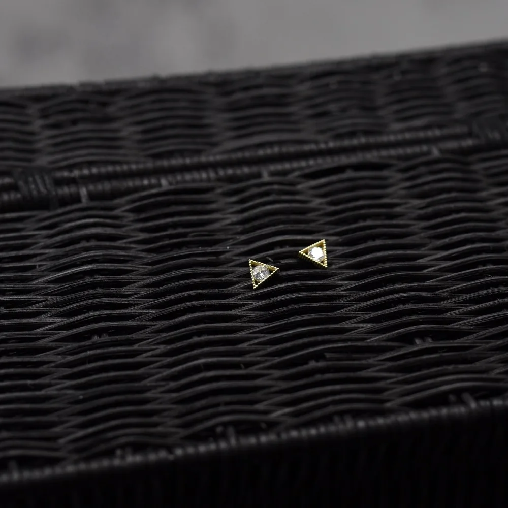 Seanlov циркониевые треугольные серьги для женщин Изящные Ювелирные изделия