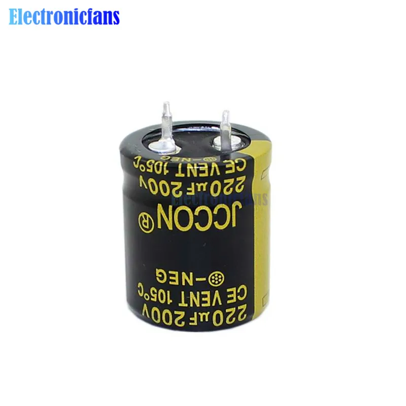 Diymore 200V 220uF 22x25мм алюминиевый электролитический конденсатор с отверстиями 200V220uF