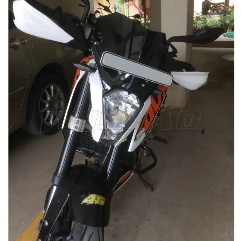 Black Мотоцикл двойной пузырь лобовое стекло ветер экран для 2011 2012 2013 KTM 125 200 390 Duke черный Иридиевый дым - Цвет: Black