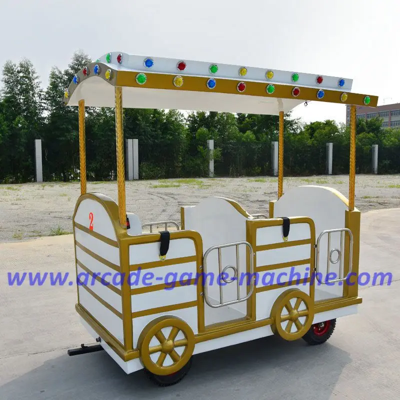 Очень красивое оборудование для парка развлечений белые электрические поезда