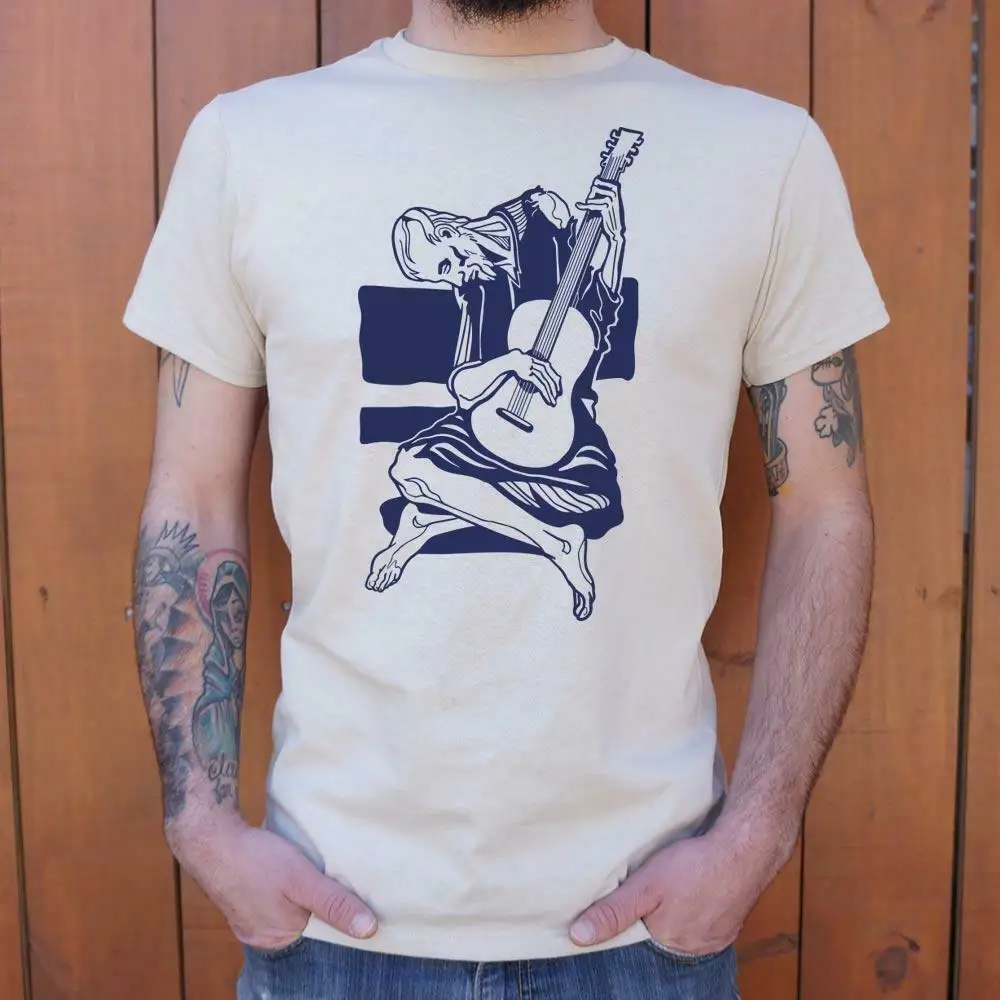 

Cool Fashion Design Graphic Tees Old Guitarist T-Shirt (Mens)