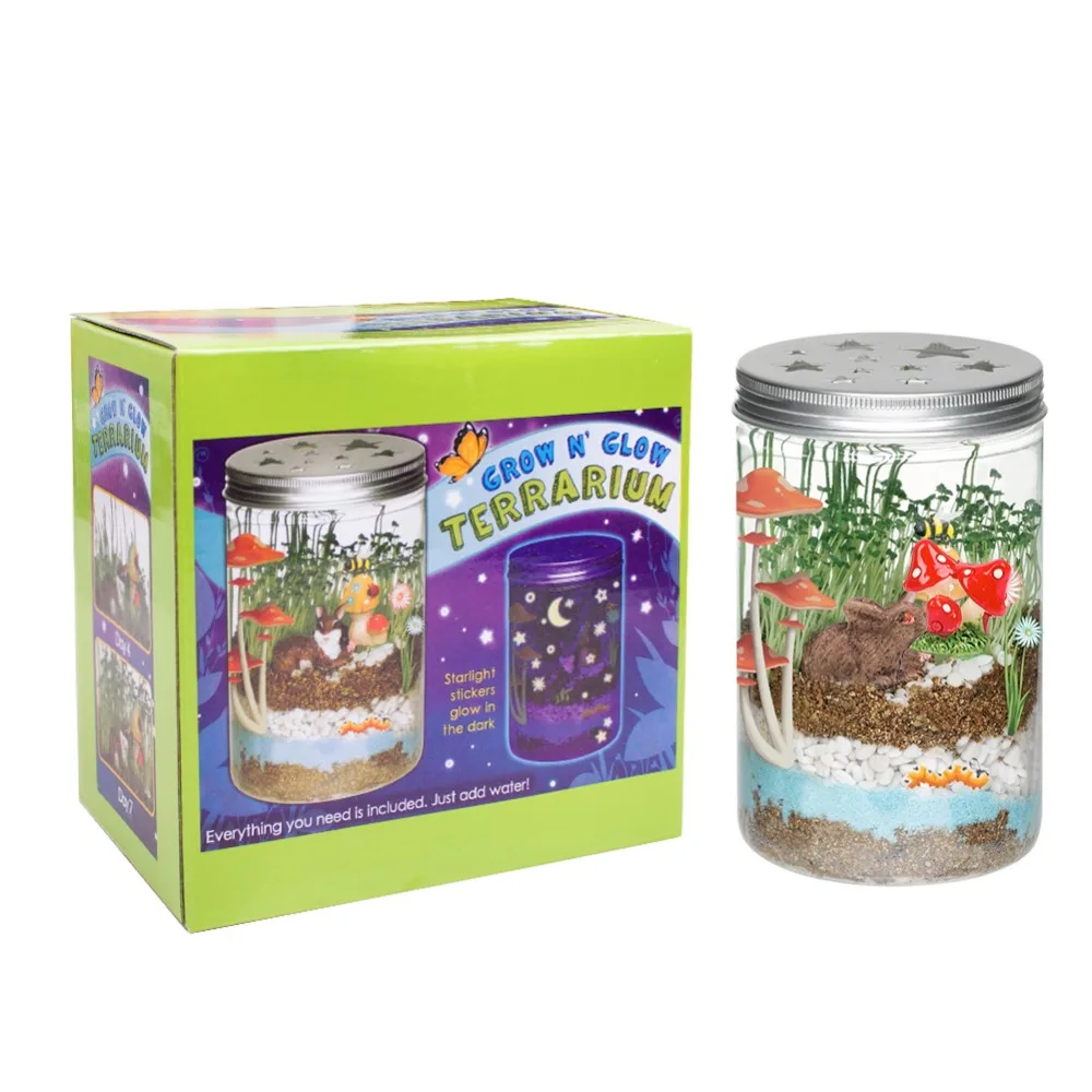 Для детей DIY Grow 'n светящийся Террариум набор для креативные Подарочные игрушки