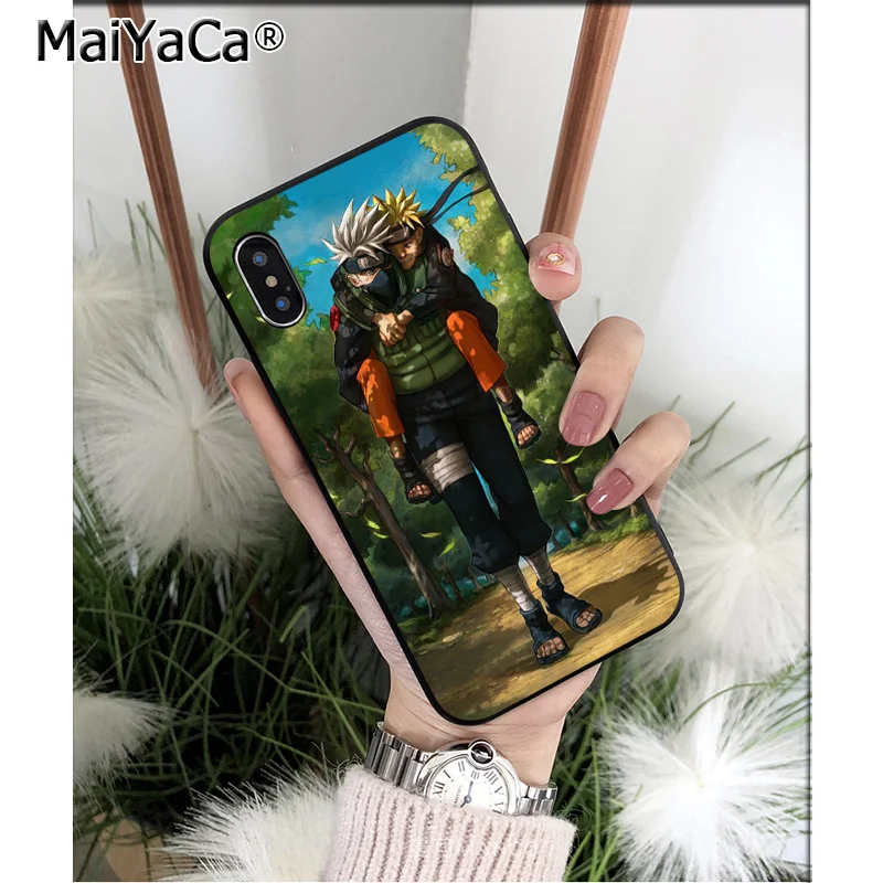 MaiYaCa Аниме Наруто Хатаке Какаши ТПУ мягкий высококачественный чехол для телефона для iPhone X XS MAX 6 6S 7 7plus 8 8Plus 5 5S XR