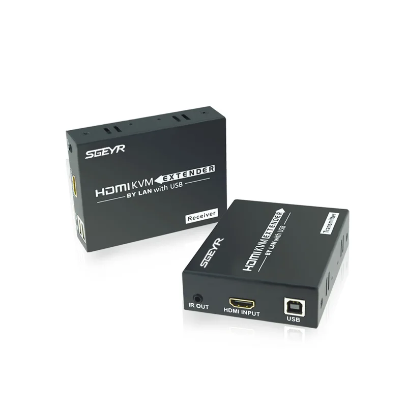 HDMI KVM Extender 395ft HDMI KVM удлинитель 120 м одиночный CAT5e/6 IR Ethernet SGEYR HDMI USB клавиатура мышь K/m удлинитель поддержка 1080P - Цвет: HDMI KVM Extender