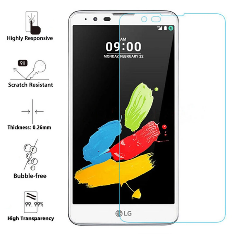 9 H 2.5D HD закаленное Стекло для LG Стилусы 2 k520/stylo ls775 k540 Экран протектор спереди
