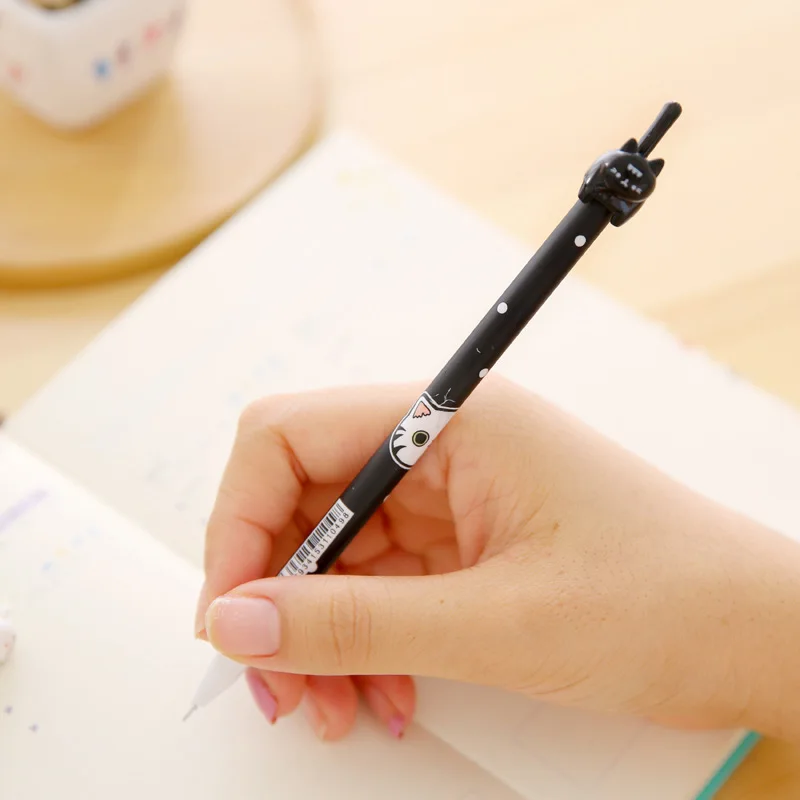 

2PCS Cartoon Lovely Stereo Cat Gel Pens Kawaii Student Stationery Pen Novelty Favor Gift Zakka Office Supplies School Material