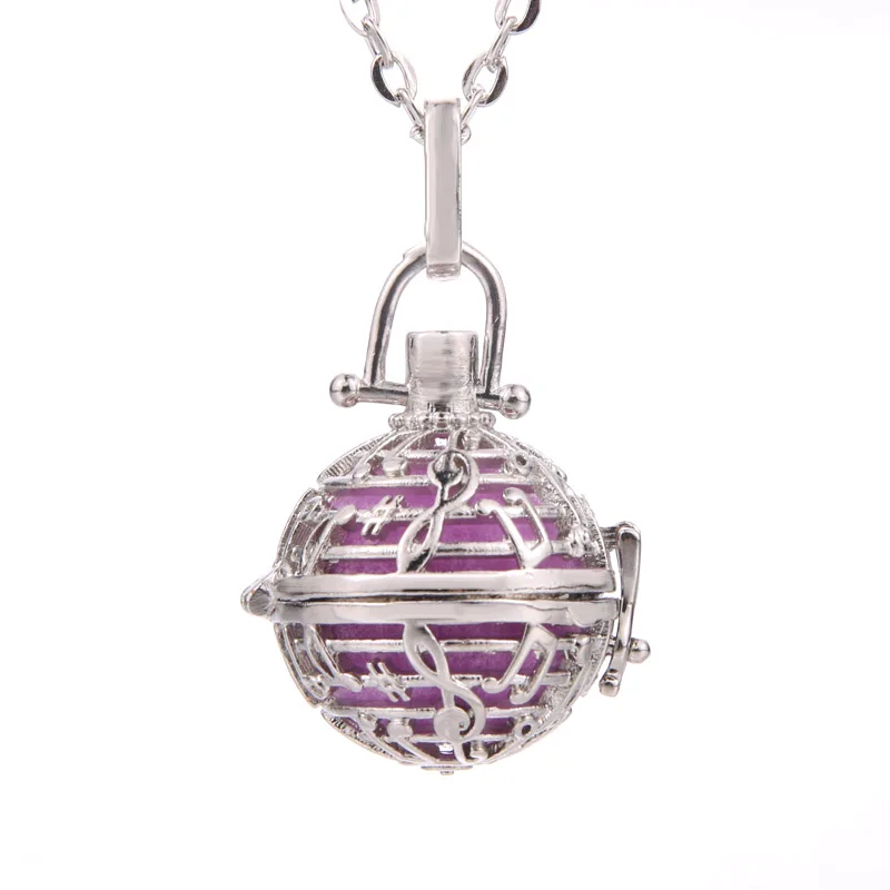N2296-silver Новинка, серебряное ожерелье для ароматерапии, подвеска, ювелирные изделия, открытый медальон, ожерелье, диффузор эфирного масла, духи, ароматические ожерелья - Окраска металла: N2296-silver