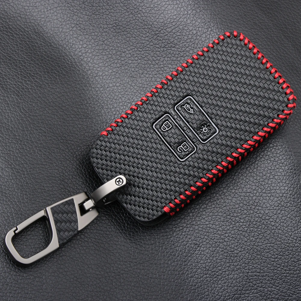 Набор кожаных чехлов для ключей из углеродного волокна Renault Koleos Kadjar Megan 2016 2017 2018