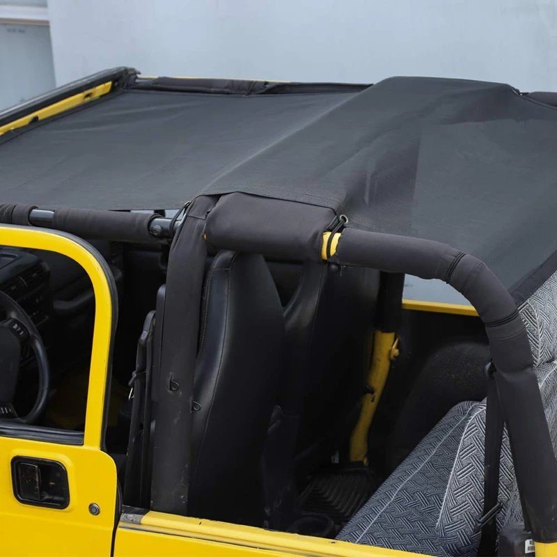 Для Jeep Tj прочный навес из сетки верхняя крышка обеспечивает УФ Защита от солнца для 1996-2006 Jeep Wrangler Tj