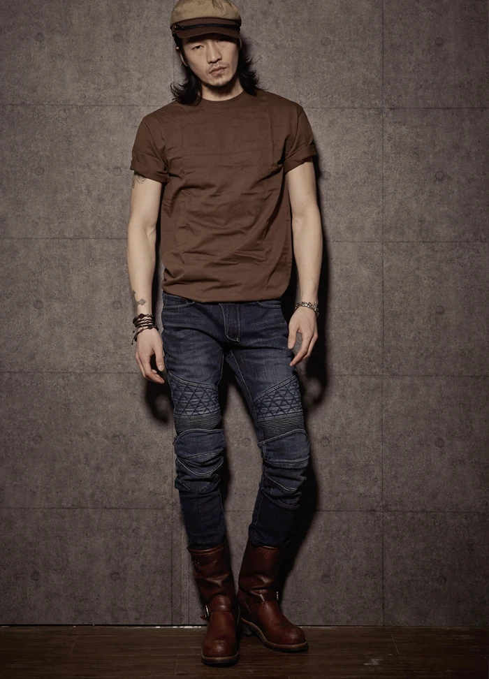 Мужские повседневные байкерские брюки LOONG BIKER эластичные для езды на мотоцикле