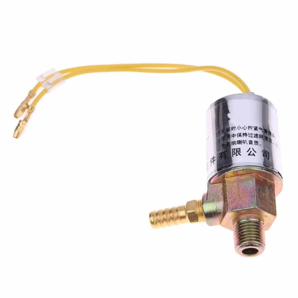 VODOOL 1/4 дюймов 12V металлический автомобиль поезд клаксон грузовика Электрический электромагнитный клапан пневматический бесчелночный рога пневматическая системы электромагнитный клапан