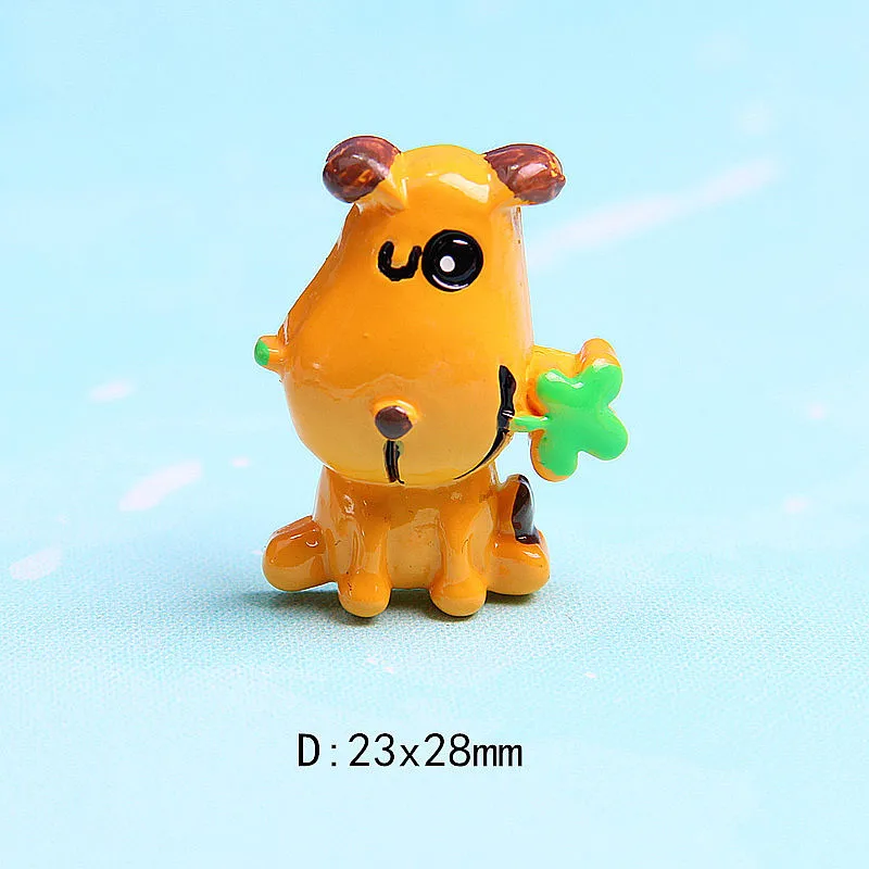 D 10 шт. мультфильм Flatback Смола Кабошон Kawaii кошка собака животные кабошон с плоской задней поверхностью Детские бантики для волос центр DIY Украшение корпуса телефона - Цвет: D
